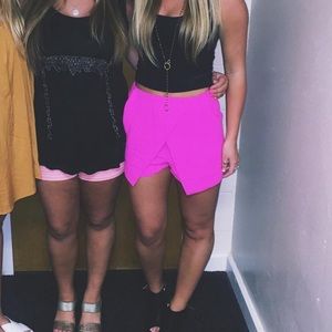 Toni pink asymmetrical skort